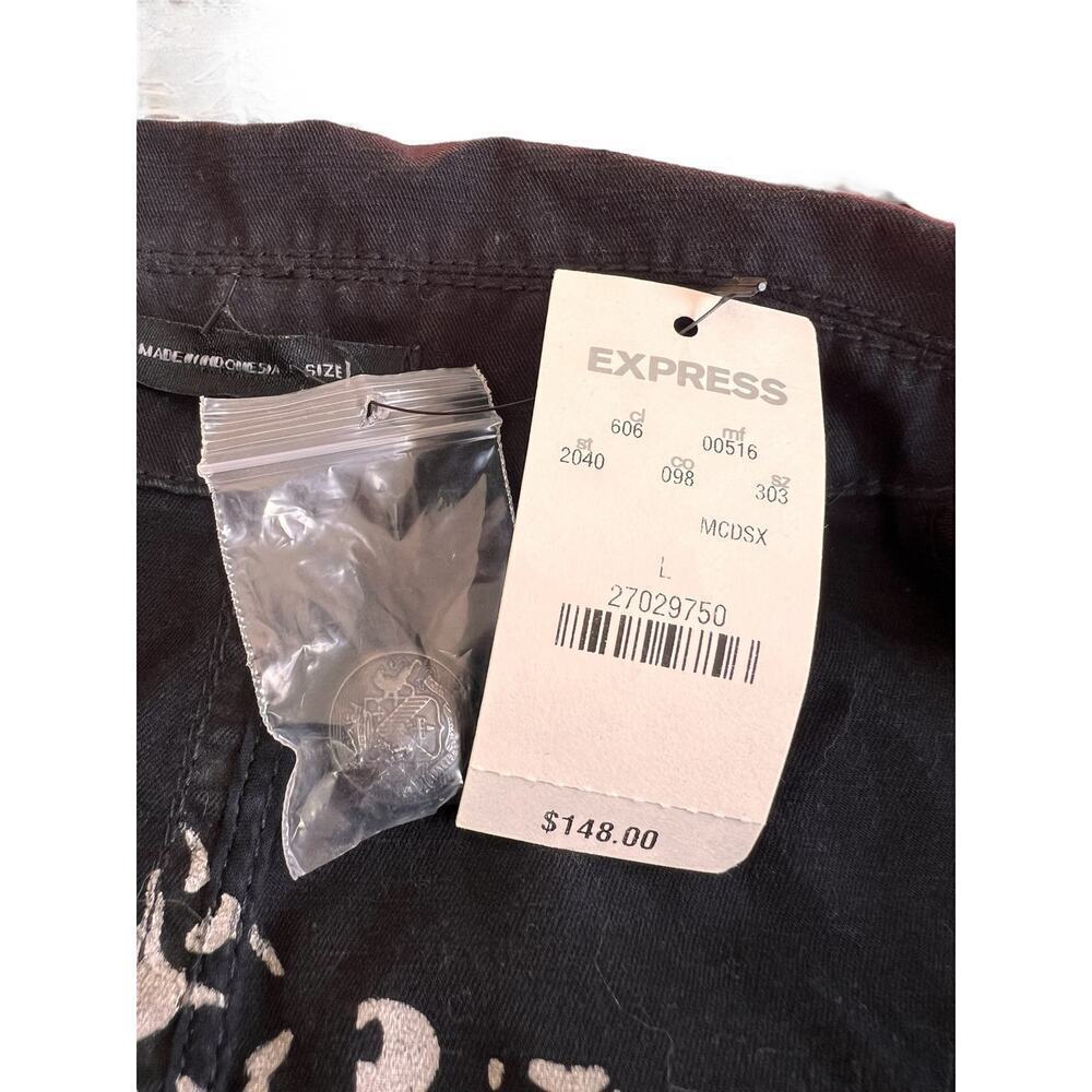 NWT $148 Express utility military style jacket, cotton, metal buttons, size L - Picture 13 of 13